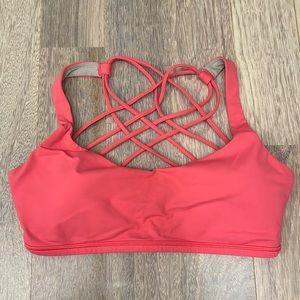 Pink Lululemon Sports Bra Size 8